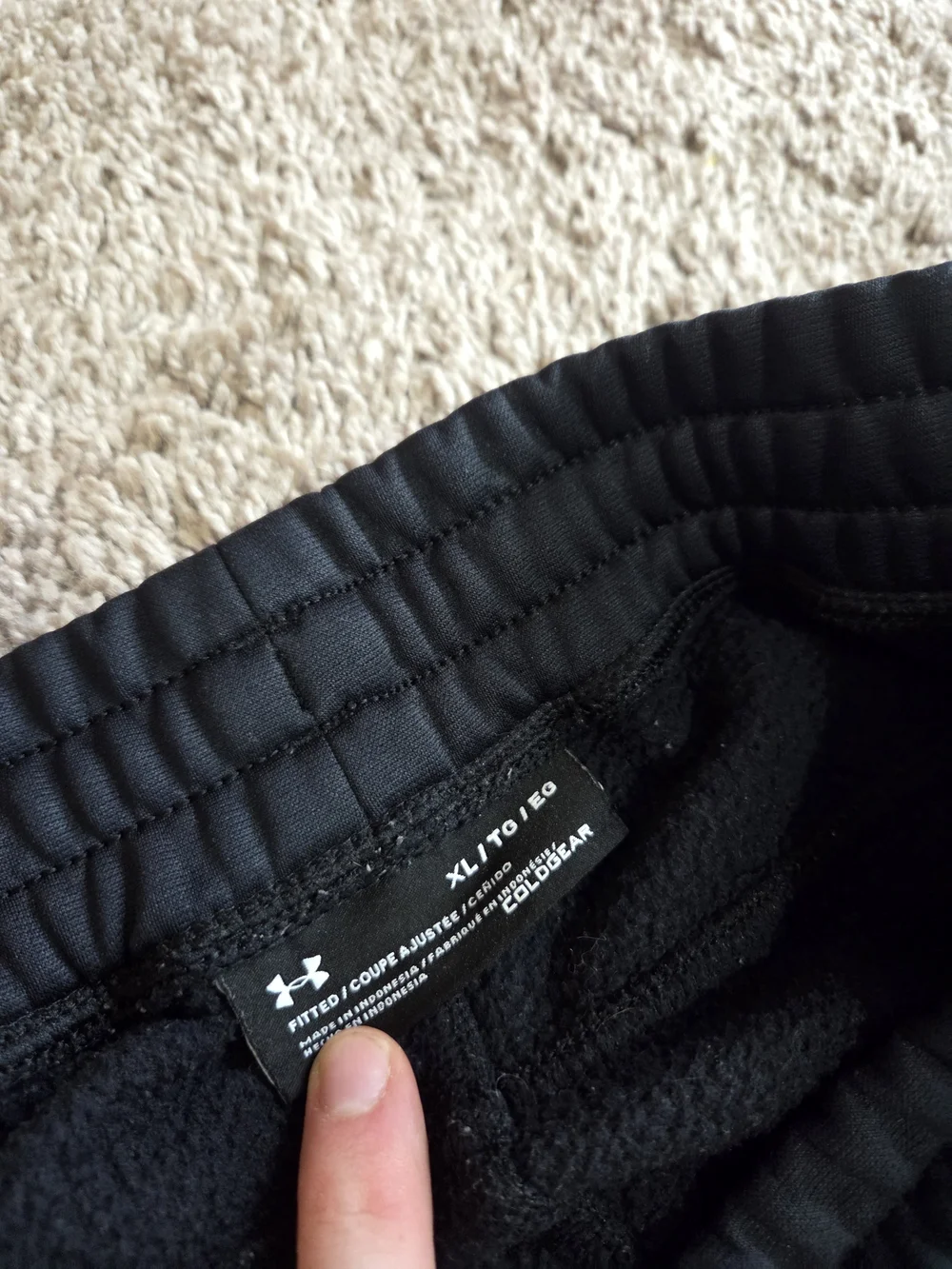 Under Armour Black Fleece-Lined Athletic Pants
